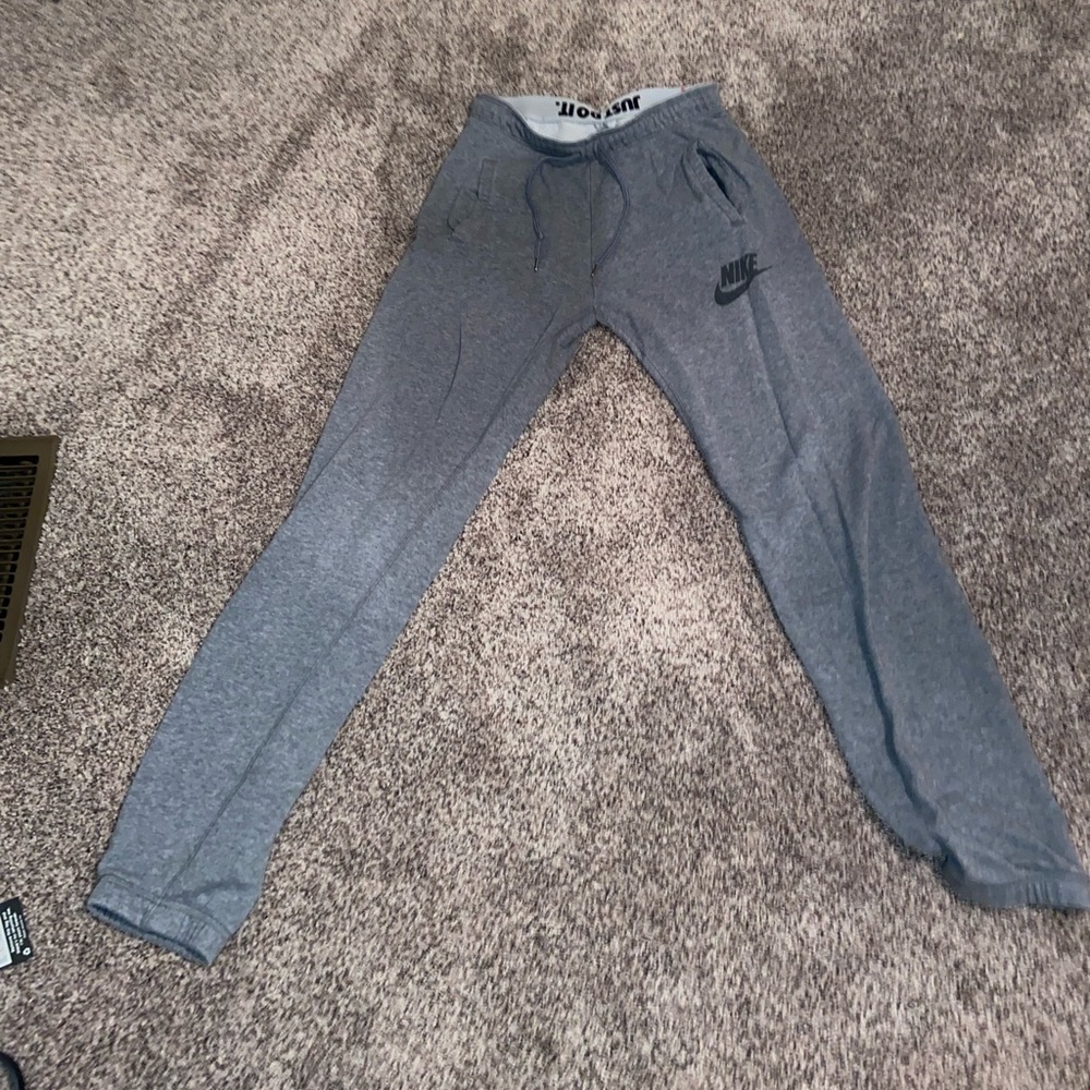 Nike grey baggy scrunch sweatpants